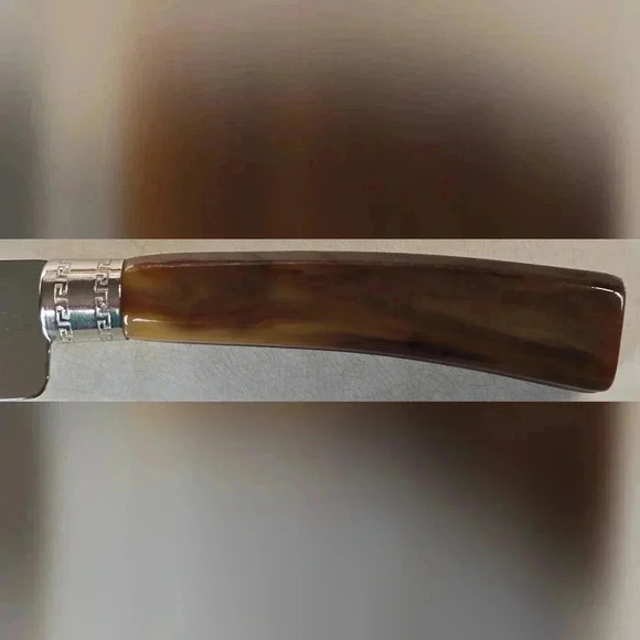 Vintage Westall Richardson Sheffield Carving Set Stainless Marbled Bakelite MCM - Picture 9 of 16